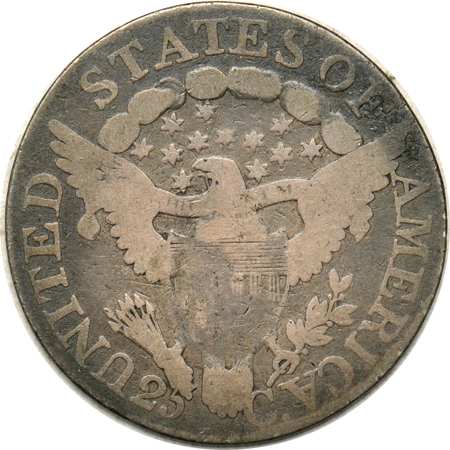 1805 quarter with contemporary clipping.