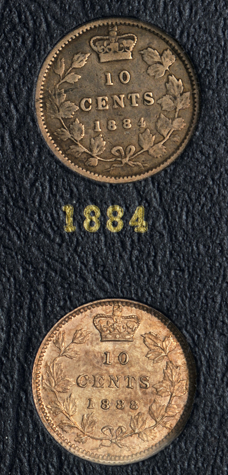 Canada - Ten Cents Collection, complete from 1858 through 1977.
