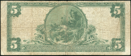 1902 $5 Portland, OR Charter# 12613 Blue Seal VG.