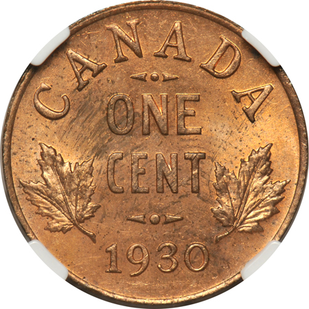 Canada - 1930 cent NGC MS-64 RD.