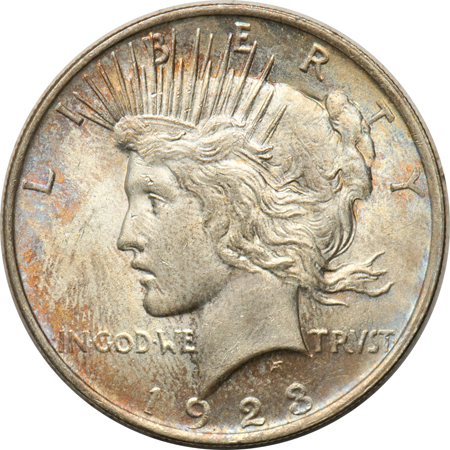 Twenty 1923 Peace dollars, all UNC.