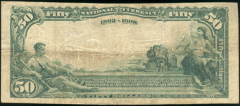 1902 $50 Omaha, NE Charter# 1633 Blue Seal Date Back F.