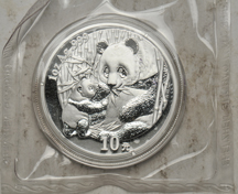 China - 1985 1/2oz and 1/10oz Gold Pandas, plus six Silver Pandas, as described.