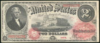 1875 $2 AU.