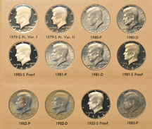 Large group of various U.S. collector coins in Dansco albums.