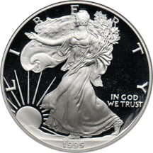 1995-W Proof American Silver Eagle NGC PF-69 Ultra Cameo.