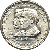 Four commemorative half-dollars certified by NGC.