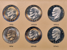 Nearly complete Collection of Eisenhower dollars in a Dansco 7176 album