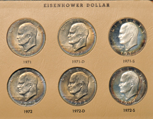 Nearly complete Collection of Eisenhower dollars in a Dansco 7176 album