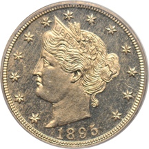 1895 and 1899, both PCGS PF-64.