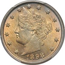 Five different dates certified MS-64 by PCGS.