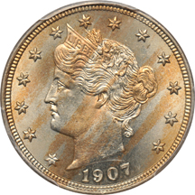 Five different dates certified MS-64 by PCGS.