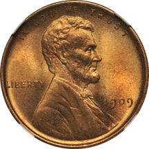 Six different Philadelphia issue certified "Red-Brown" Lincoln cents.