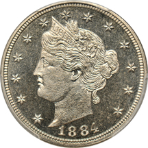 1884 PCGS PF-66+CAM CAC.