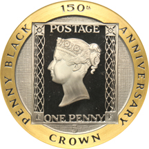 Isle of Man - 1990 5oz and 1/2oz gold Penny Black Anniversary NGC PF 69 Ultra Cameo, and PF-66 Cameo, respectively