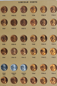 Nearly complete collection of Lincoln cents, including proof-only issues, through 2012 in a Dansco 8100 album.