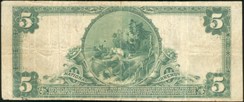 1902 $5 Xenia, IL Charter# 12096 Blue Seal VG.