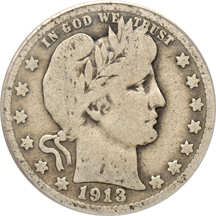 1913-S PCGS VG-8.