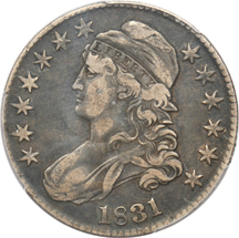 1819, 1829, and 1831, all PCGS VF.