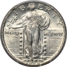 1926-D With Obverse Rim Cud, PCGS MS-64+.