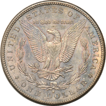 1885-CC MS-63, 1888-S AU, and 1903-O MS-64.