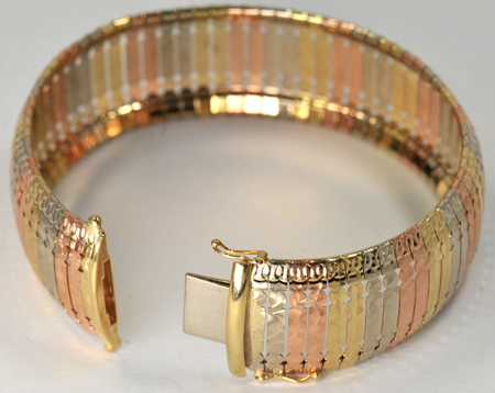 14K Tri-Colored Bracelet