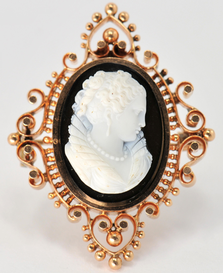 14K Victorian Cameo Pin/Pendant