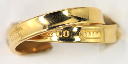 18K Yellow Gold Tiffany Interlocking Rings