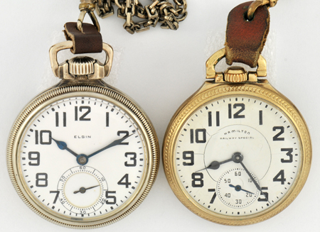 Elgin B.W. Raymond and Hamilton Pocket Watches