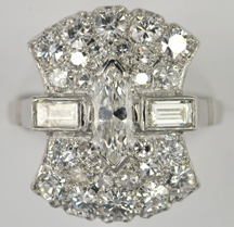 Platinum Diamond Vintage Ring