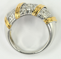 18K Roberto Coin Two-Tone Nabucco Diamond Ring