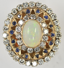 14K Yellow Gold Opal Ring