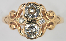 14K Yellow Gold Vintage Diamond Ring