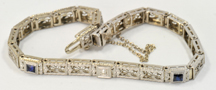 14K White Gold Filigree Bracelet