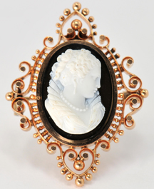 14K Victorian Cameo Pin/Pendant