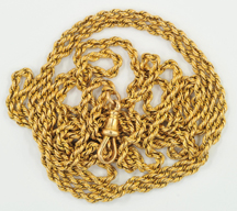 14K Yellow Gold Rope Watch Chain