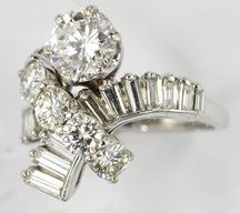 18K White Gold Diamond Ring with a 1.15 Carat GIA Certified Diamond