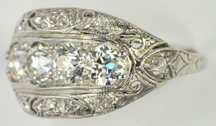 Platinum Vintage Diamond Ring