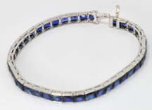 Platinum Sapphire Bracelet