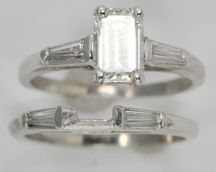 Platinum Diamond Ring Set