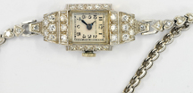 Ladies Hamilton Platinum and Diamond Watch